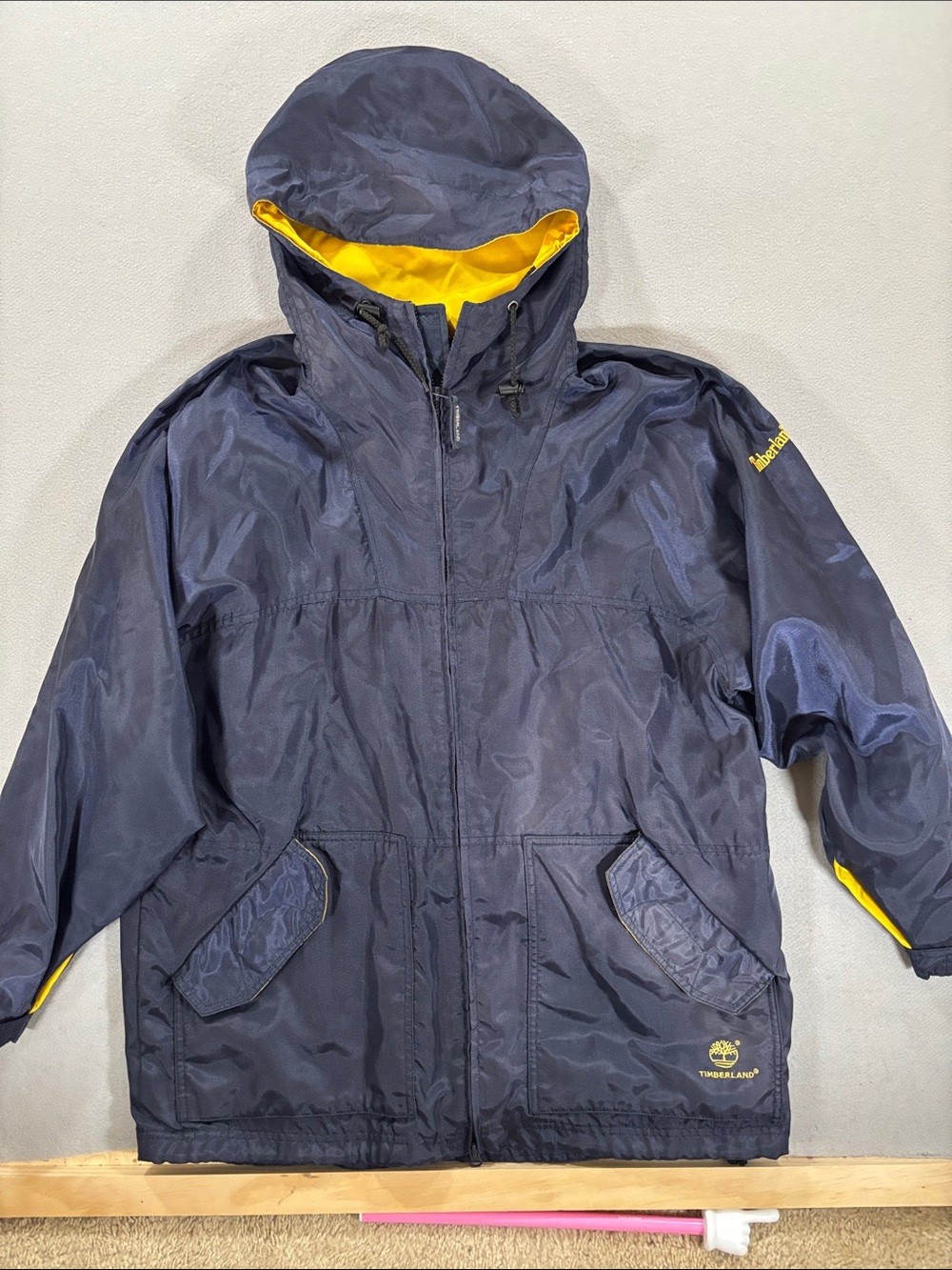 Timberland navy heavyweight outdoor windbreaker jacket M - Picture 2 of 15